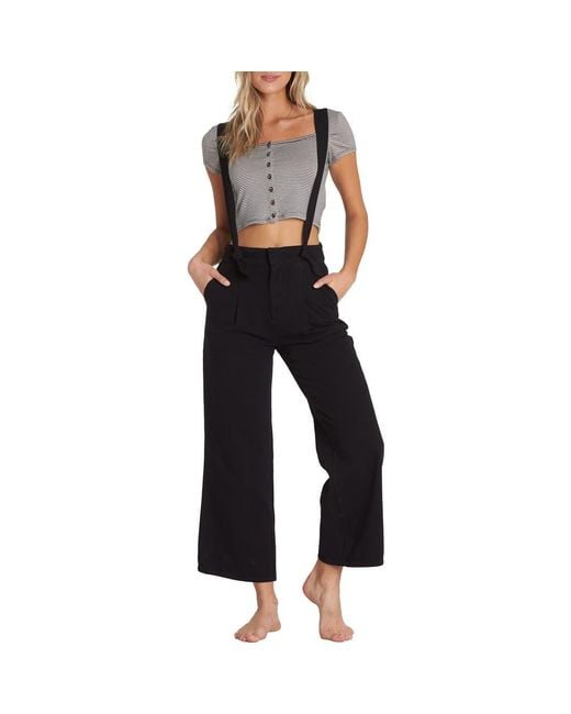 Billabong Black Strap Up Jumpsuit
