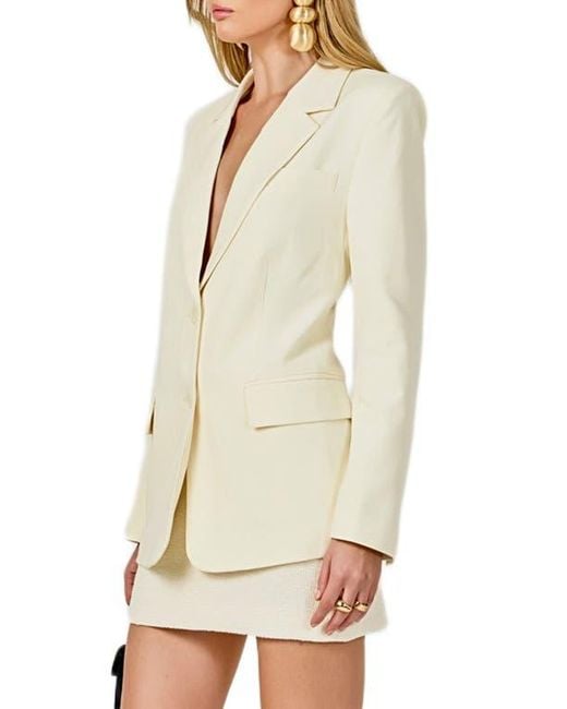 Endless Rose White Two-Button Blazer