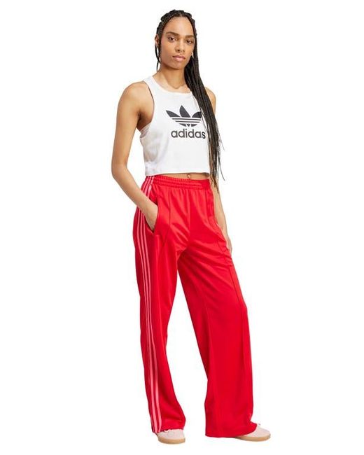 Adidas Red Firebird Recycled Polyester Track Pants