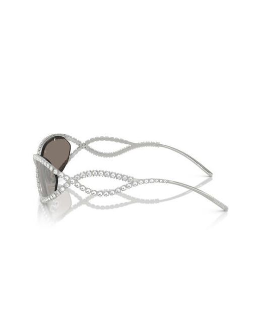 Swarovski White 65Mm Irregular Sunglasses for men