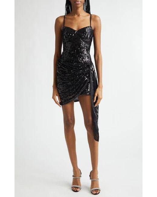 Area Black Sequin Minidress