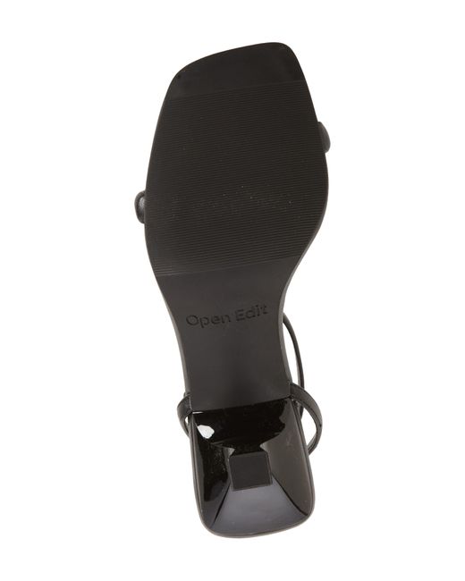 Open Edit Black Taytum Ankle Strap Sandal