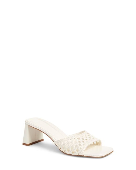 Open Edit White Jaydin Slide Sandal