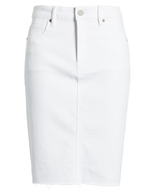 Hidden Jeans White Raw Hem Denim Skirt