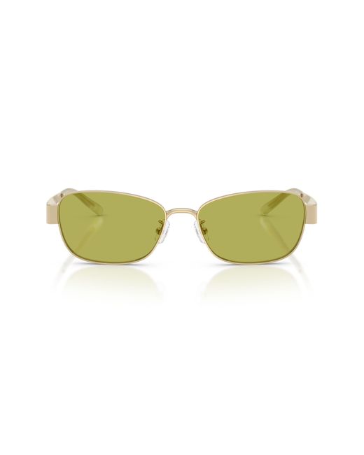 Tory Burch Yellow 55Mm Rectangular Sunglasses