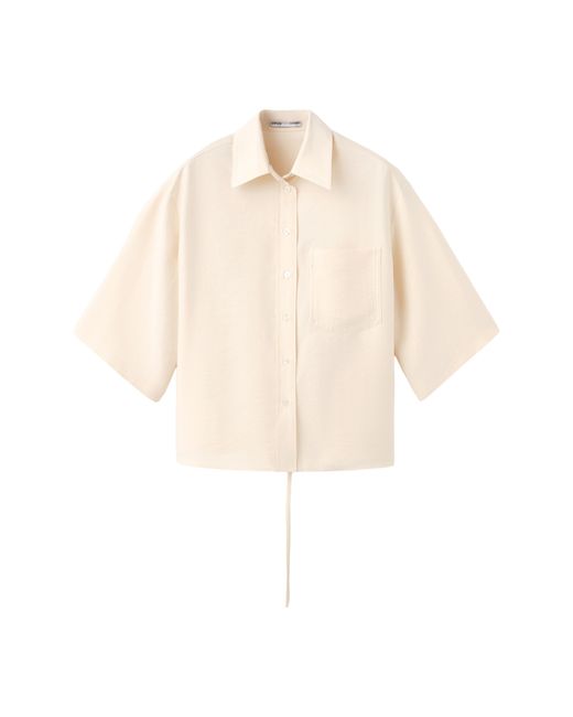 Mango Natural Oversize Button-Up Shirt