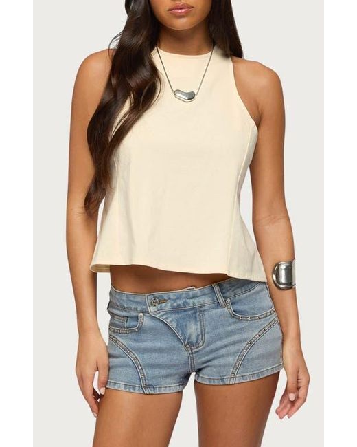 Edikted Blue Nerida Crisscross Backless Top