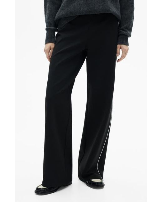 Mango Black Side Stripe Track Pants
