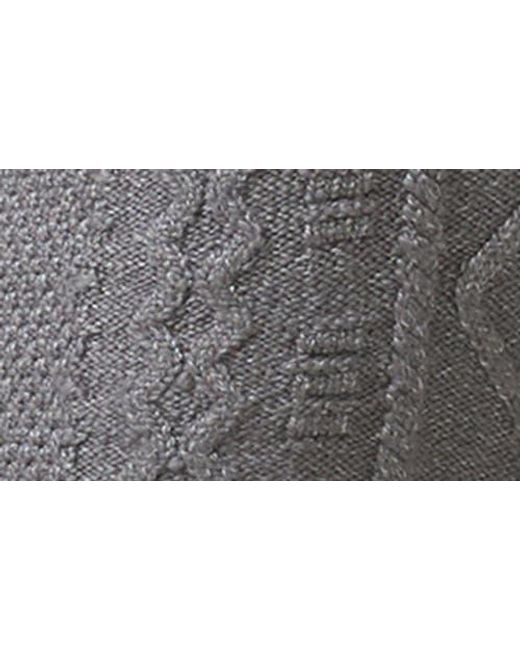 AFRM Gray Bristol Metallic Semisheer Mock Neck Top