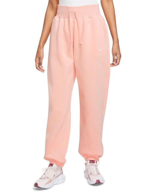 Nike Sportswear Phoenix High Waist Fleece Sweatpants in Pink Lyst