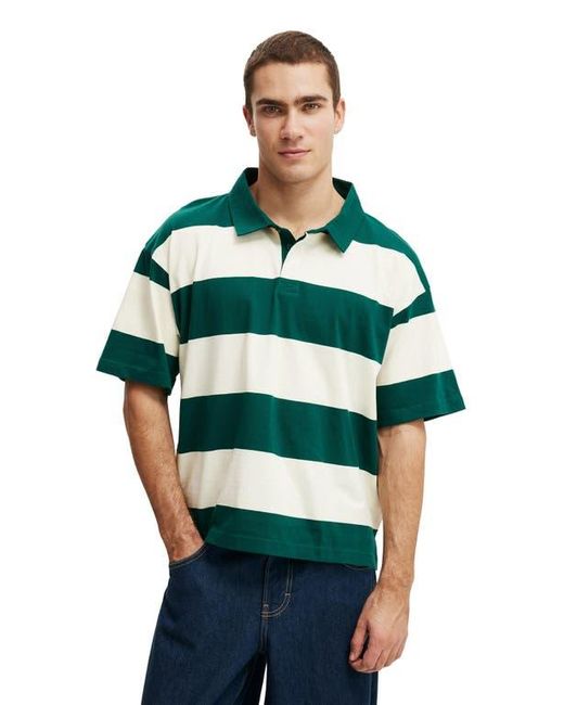Cotton On Green Cropped Fit Polo for men