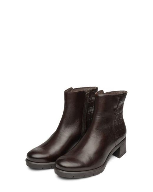 Ara Brown Plum Side Zip Bootie