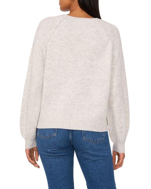 Vince Camuto White Raglan Sleeve Sweater