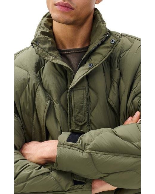 Rag & Bone Green Dane Quilted Down Parka for men