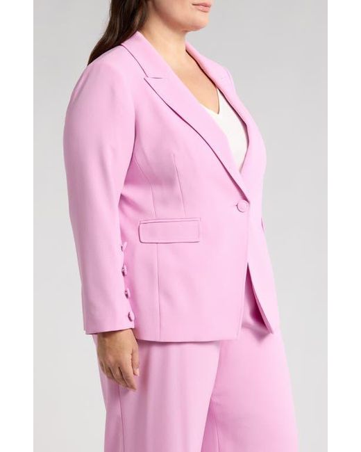 Tahari Pink One-Button Blazer