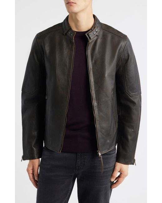 AllSaints Cora Leather Jacket in Black for Men | Lyst