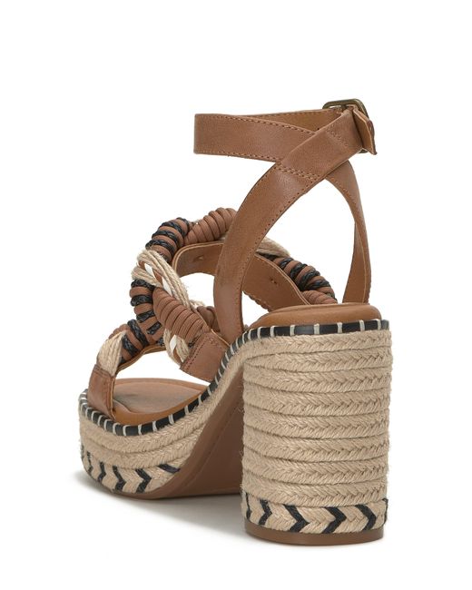 Lucky Brand Brown Jewelly Ankle Strap Espadrille Platform Sandal