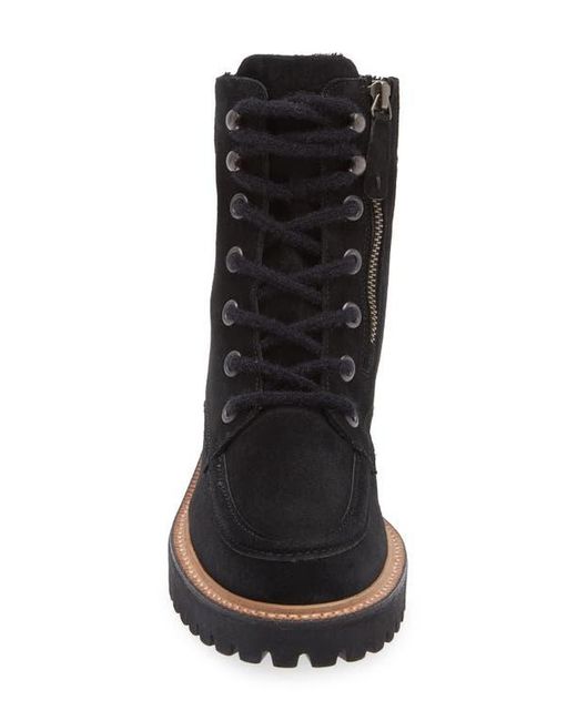 Paul Green Black Duke Leather Lace-Up Boot