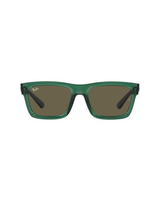 Ray-Ban Green Warren 57Mm Rectangular Sunglasses for men