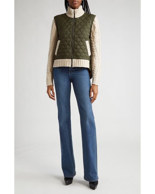 Veronica Beard Patra Mixed Media Wool Blend Jacket in Blue Lyst