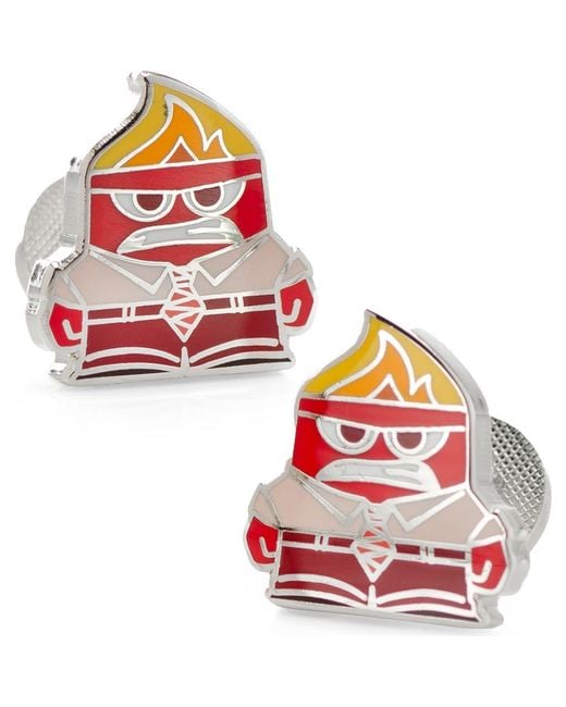 Cufflinks Inc. Red Inside Out Anger Cuff Links for men