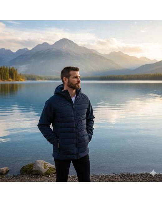 Perry Ellis Blue Tech Stretch Softshell Jacket for men