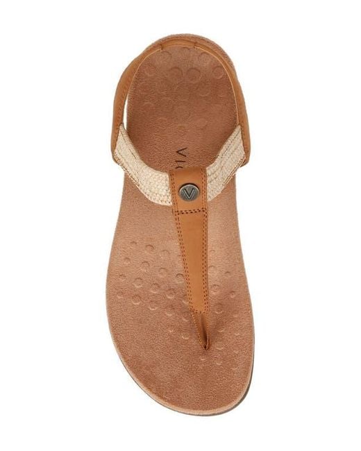 Vionic Brown Brea T-Strap Sandal