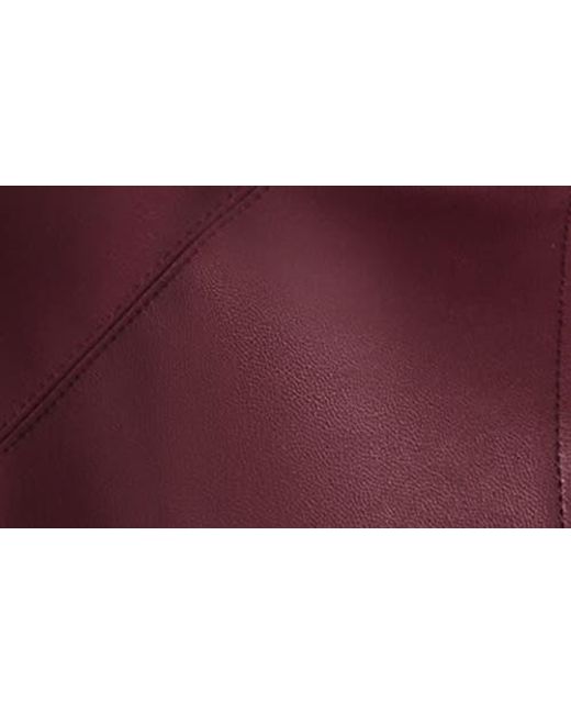 Steve Madden Purple Roxanne Short Sleeve Faux Leather Top