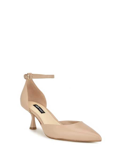 Nine West Racha Pointed Toe Pump in Natural | Lyst