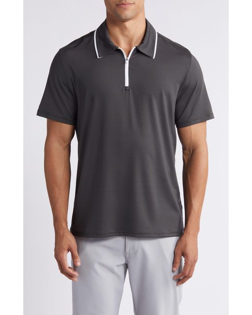 Zella Black Tipped Stripe Polo Shirt for men