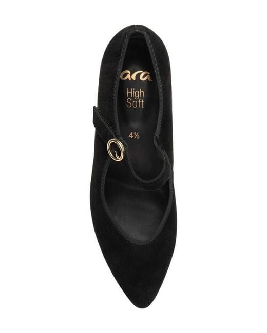 Ara Black Amethyst Mary Jane Pump