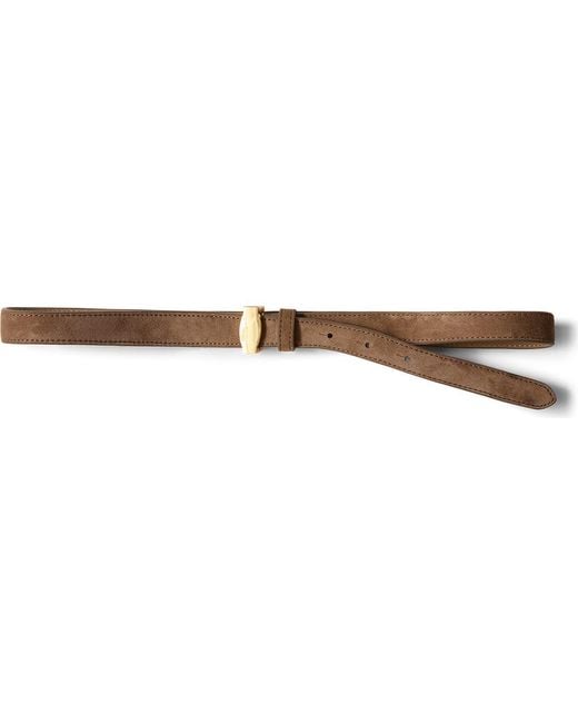 Veronica Beard Brown Dash Suede Belt