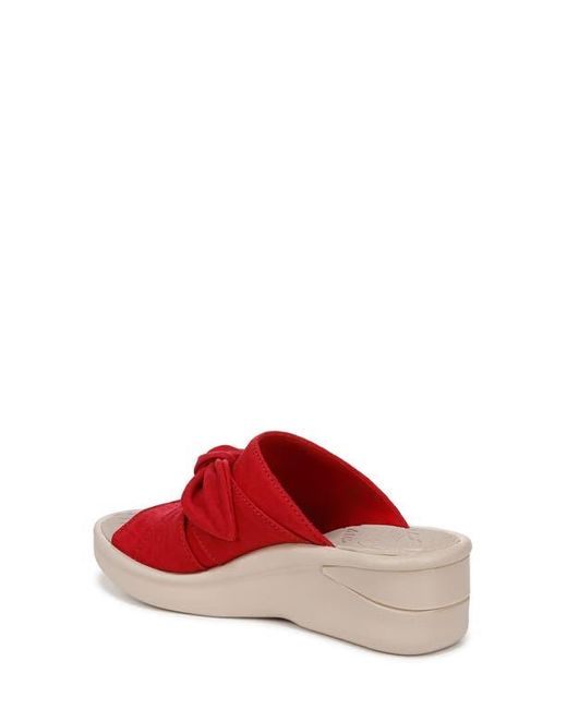 Bzees Red Smile Wedge Slide Sandal