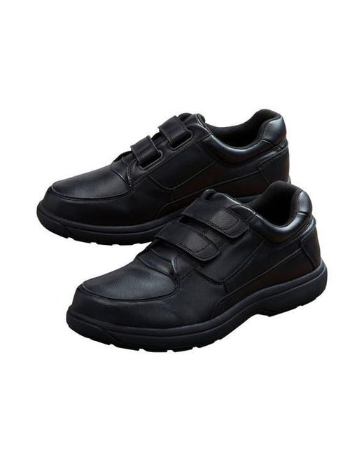 Kingsize Black Double Adjustable Strap Comfort Walking Shoe for men