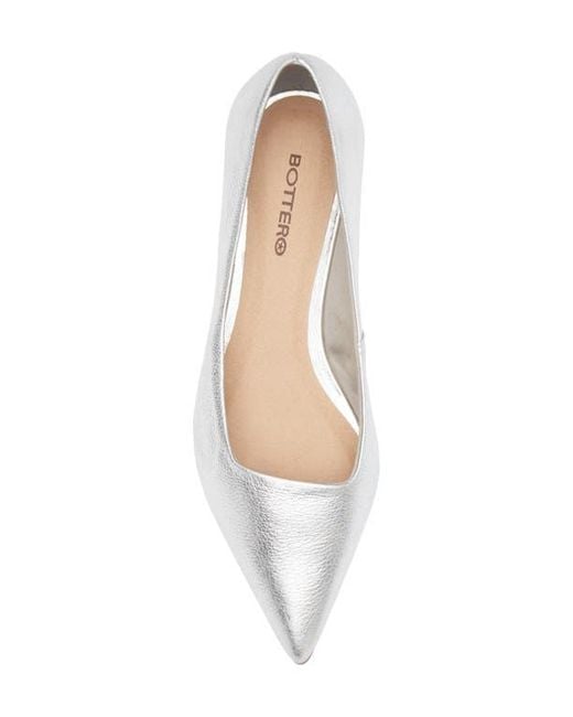 BOTTER White Alessandra Pointed Toe Ballet Flat