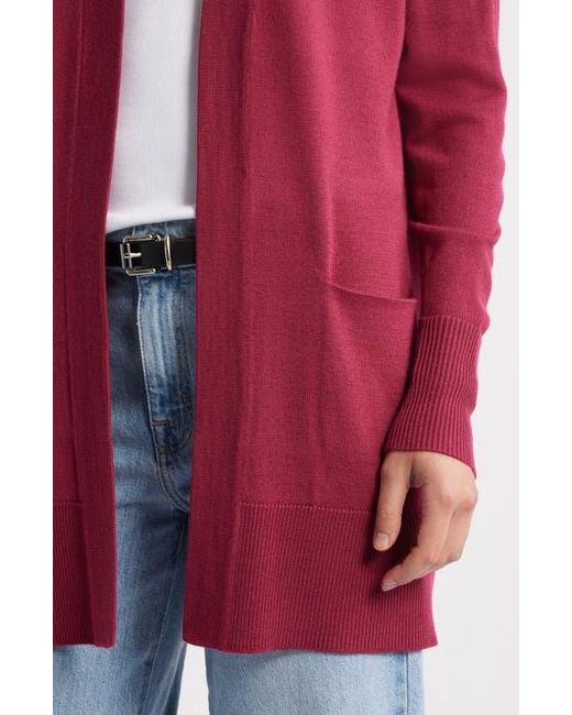 Caslon Red Everyday Open Front Cardigan