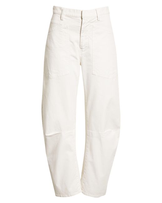 Nili Lotan White Shon Stretch Cotton Pants