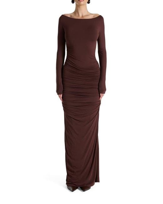 naked wardrobe off the shoulder dress Bare Body Off-Shoulder Midi Dress Naked Wardrobe