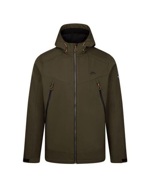 Trespass Green Hubbard Soft Shell Jacket for men