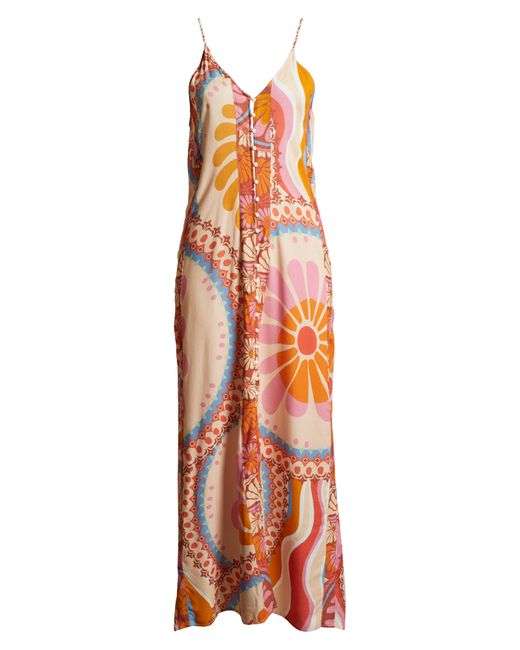Maaji Orange Sun Stampa Oasis Cover-up Dress
