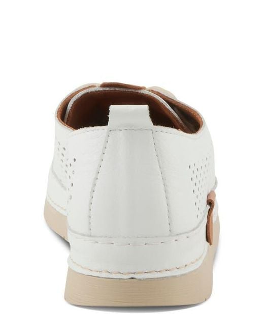 Spring Step White Breen Perforated Sneaker