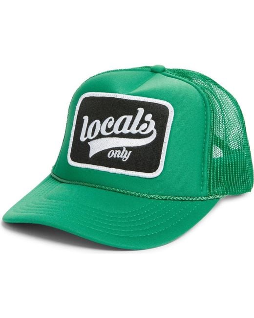 Friday Feelin Green Locals Only Patch Trucker Hat