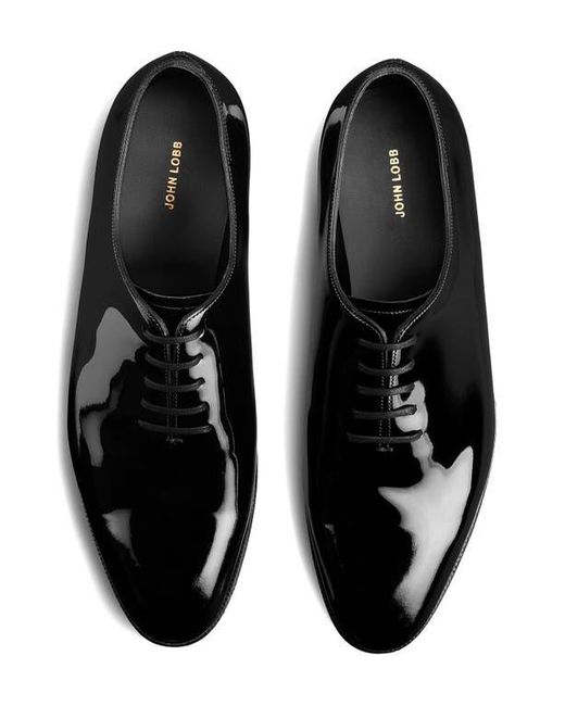 John Lobb Black Marldon Patent Leather Oxford for men