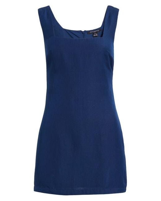 French Connection Blue Birdie Square Neck Minidress