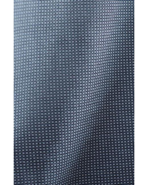Bugatchi Blue Quarter Zip Polo for men