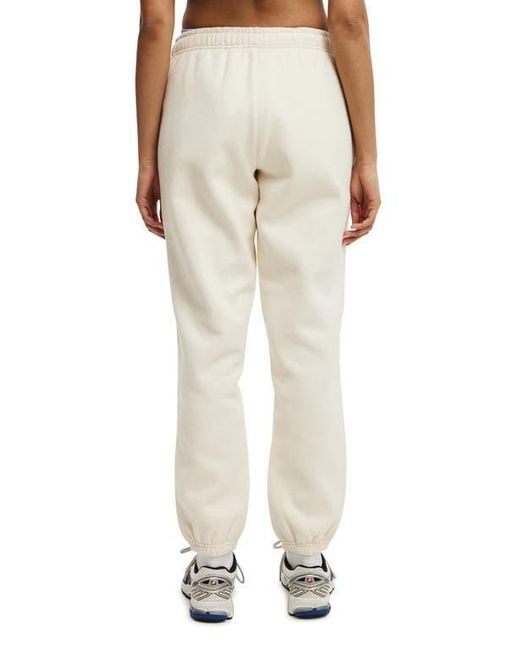 Cotton On White Active Plush Essential Gym Sweatpant