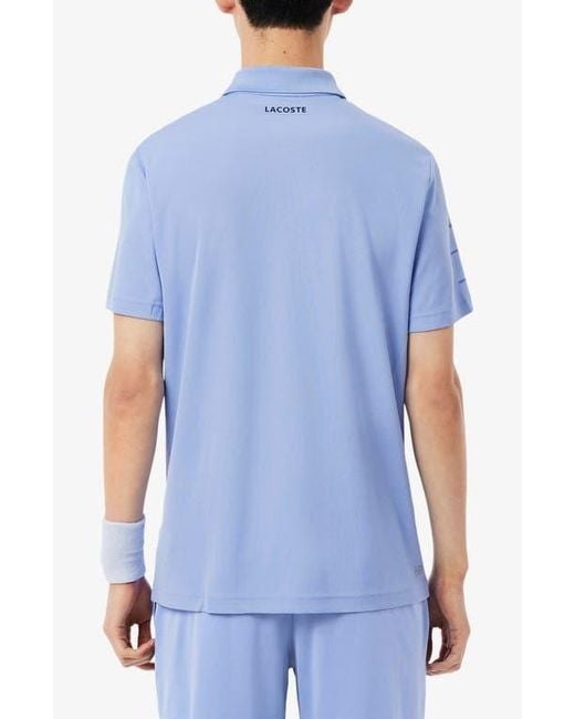 Lacoste Blue Half Zip Polo for men