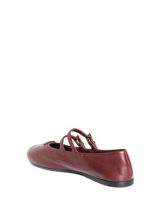 Prada Purple Double Strap Mary Jane Flat
