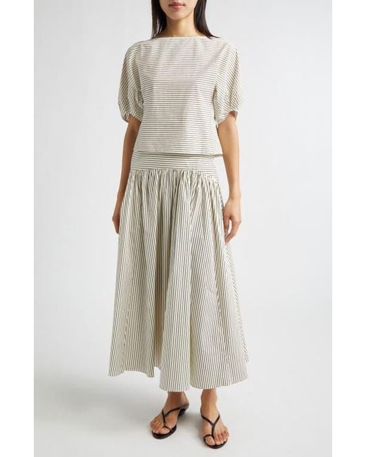 Staud Gray Didi Stripe Top