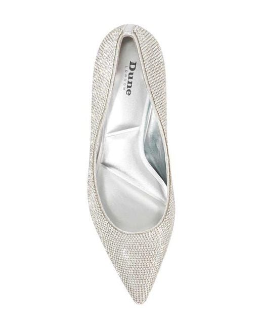 Dune White Bellas Pointed Toe Pump